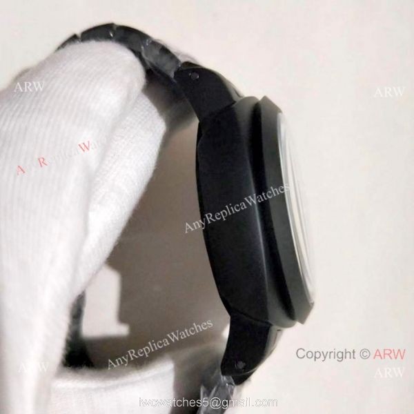 Copy Luminor Marina Panerai Watch Black Steel Brown Dial 4