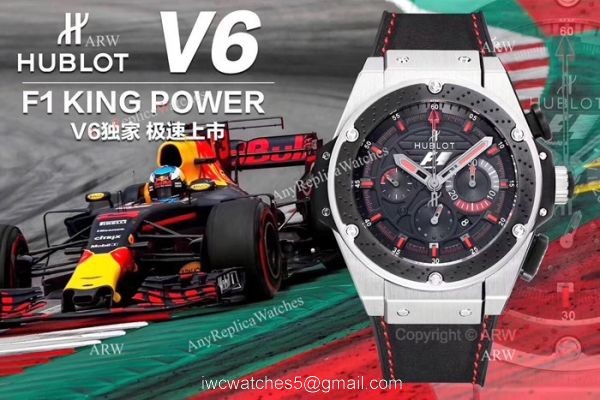 Swiss Copy Hublot V6 F1 King Power Stainless Steel Watch Newest 2019 Hublot F1 Replica King Power 4