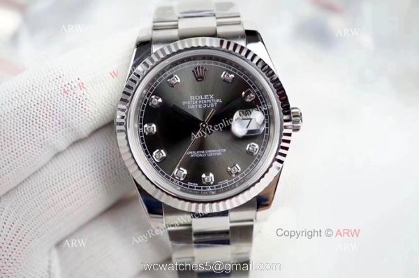 (EW) Swiss 3235 Rolex Datejust II Silver Diamond Dial Replica Watches DJII 41mm 4