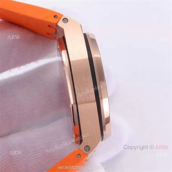 Audemars Piguet Royal Oak Offshore Copy Watches SS Orange Strap 4