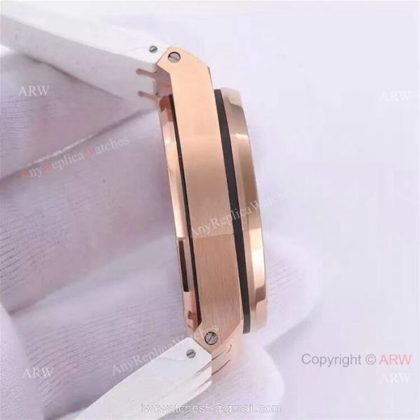Copy Audemars Piguet Royal Oak Offshore Watches Rose Gold White Dial 4