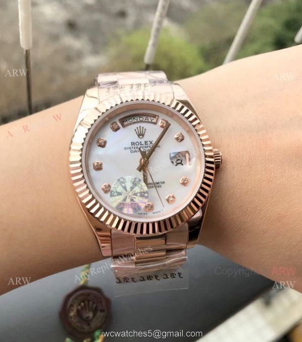 Rolex Day Date President Replica Micro Dial Diamond Bezel Watch 36mm 4
