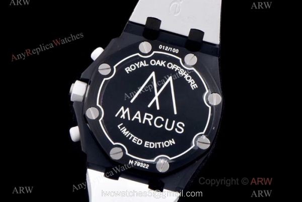 Swiss Replica Audemars Piguet Marcus Edition JF 7750 Watch 42mm Black Case 4
