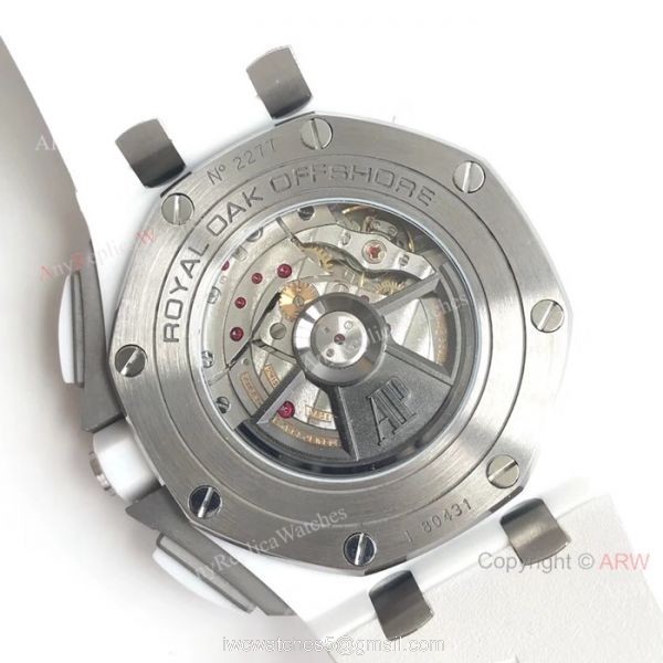 JF Replica Audemars Piguet Royal Oak Offshore Swiss 3126 Watch White Ceramic Case 4
