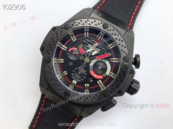 Swiss 7750 Replica Hublot F1 Replica King Power Black Case Watch Sapphire Crystal 4