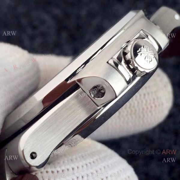 Best Quality Patek Philippe Nautilus Power Reserve Watches SS Blue Dial 4