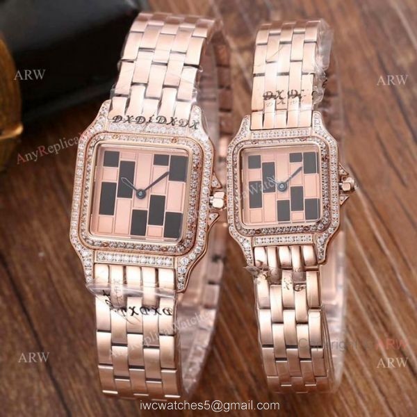 New Fake Cartier Panthere Limited Edition Watches Two Tone Rose Gold 4