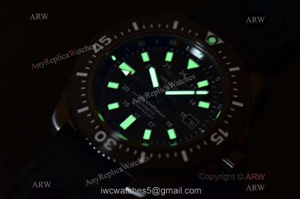 AAA Grade Breitling Superocean Swiss 2824 Watch Replica SS Black Bezel 4
