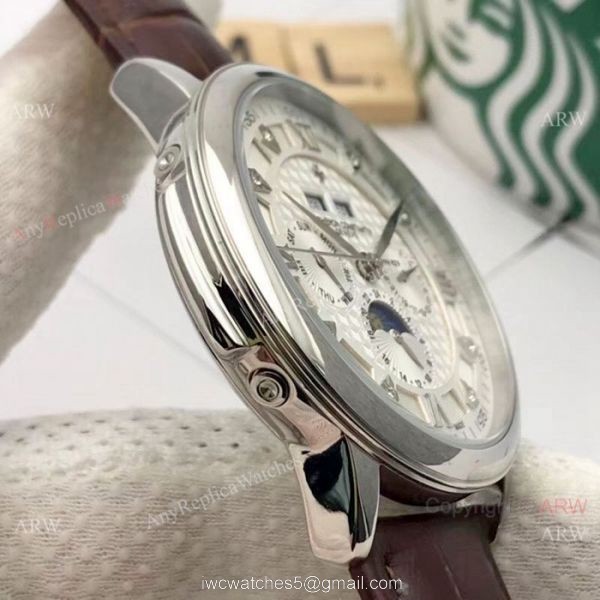 Vacheron Constantin Annual Calendar Moonphase Replica watch SS White Face 4