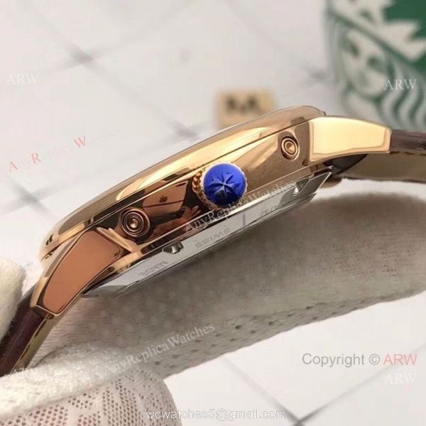 Vacheron Constantin Perpetual Calendar Copy Watches Rose Gold Black Dial 4
