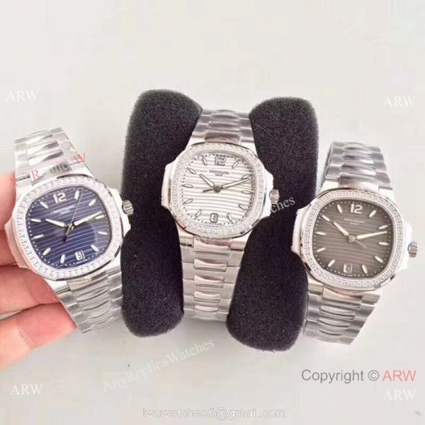 (PPF)Swiss Replica Patek Philippe 7118 Ladies Nautilus Watch Diamond bezel 4