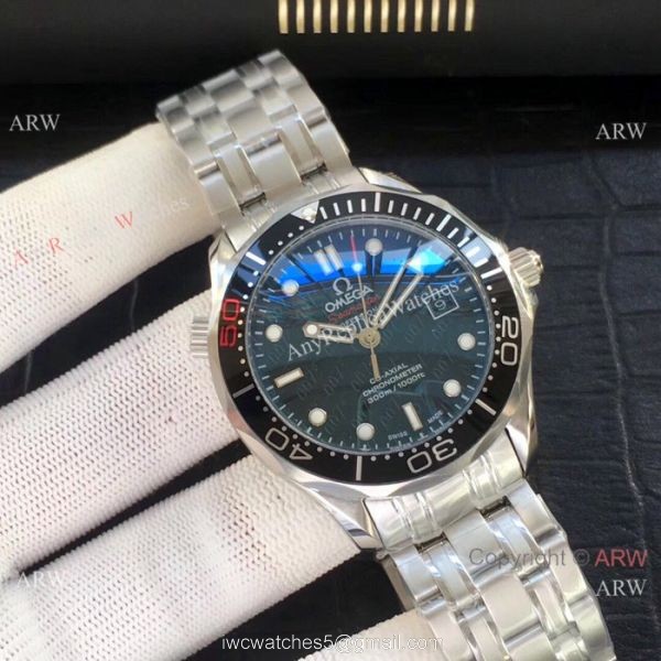 Omega Seamaster James Bond Omega Clone Watch Blue rubber Band 4