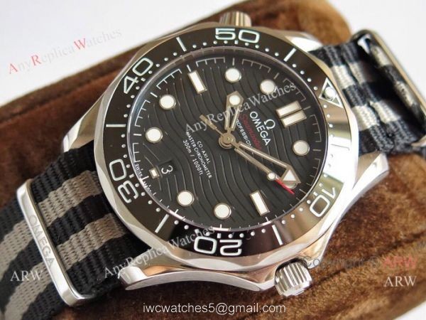 (OM)Swiss Omega Seamaster Diver 300m Nylon Band watch Omega 8800 Movement 4