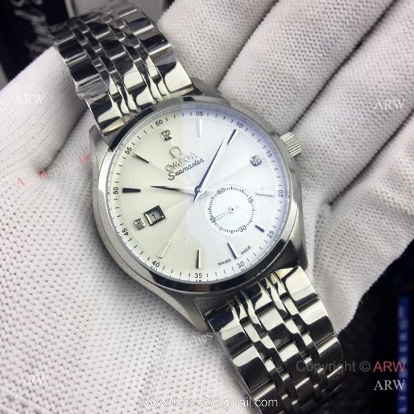 New Copy Omega seamaster Automatic watches Two Tone Black 4