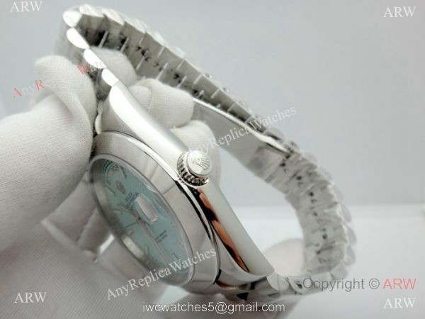 Stainless Steel Light Blue Dial Rolex Presidential Replica Watch DD 40mm 4