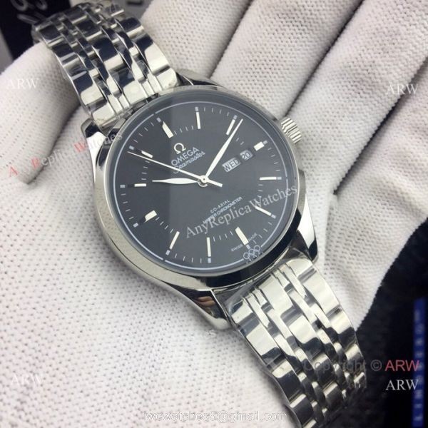 Omega Seamaster day date Watches Two Tone White Dial 4
