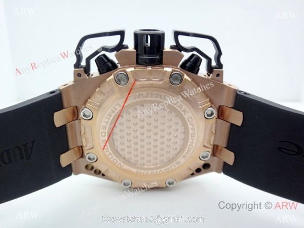 Replica Audemar Piguet Survivor Chronograph Watch Rose Gold Case 4