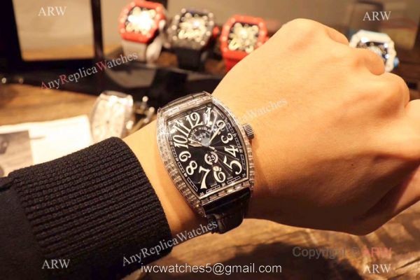 Franck Muller Cintree Curvex Special Edition Replica Watches Diamond Bezel 4