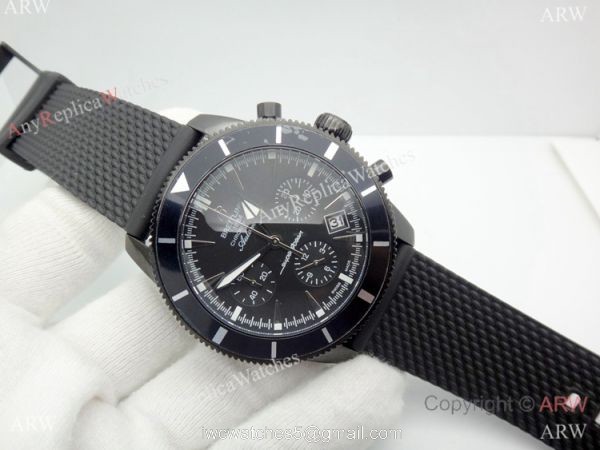 Solid Black Breitling Superocean Heritage II Replica Watches 4