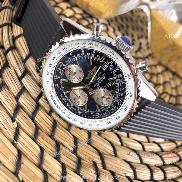 Breitling Navitimer Rubber Strap Edition Speciale Replica Watches White Face 4