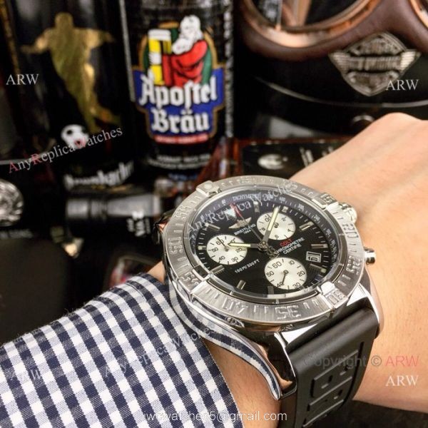 Best Replica Breitling COLT Chronograph Watch Blue Dial Blue Rubber Band 4