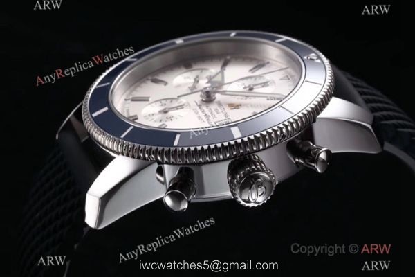 Swiss Breitling Superocean Heritage Asia 7750 Watch Blue Ceramic bezel 4