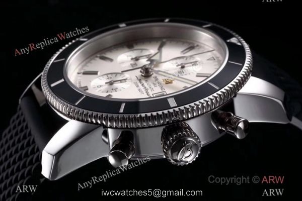 Swiss Grade Breitling Superocean Heritage Copy Watch SS White Dial 4