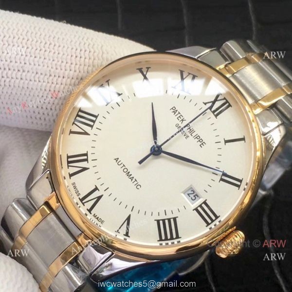 Patek Philippe Calatrava Stianless Steel White Watch New Replica 4