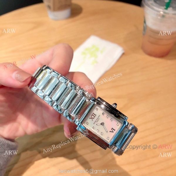 New copy Patek Philippe Twenty 4 Watch Stainless Steel White MOP Dial 4