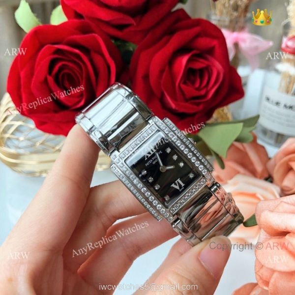 2019 Copy Patek Philippe Twenty 4 Stainless Steel Silver Dial Watches 26mm Women 4