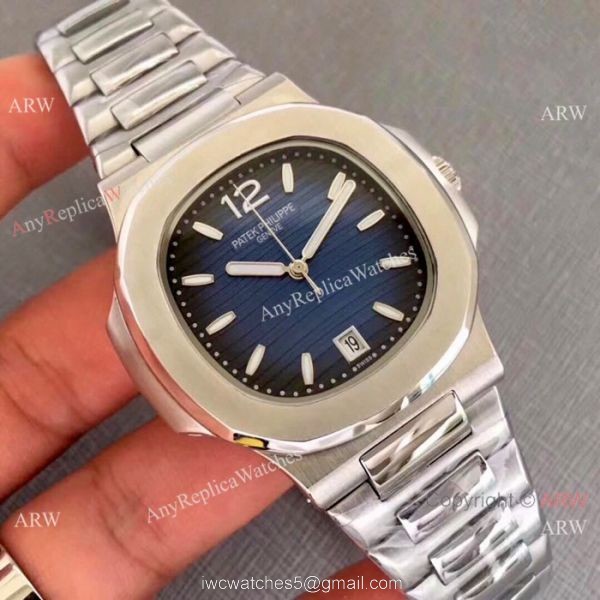 New Replica Patek Philippe Nautilus Mens Watch Stainless Steel Brown Dial 4