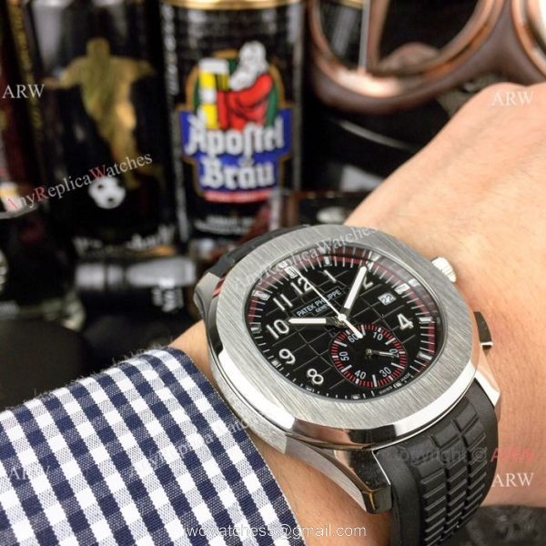 Japan grade Patek Philippe Aquanaut Chronograph Watch SS Silver Dial 4