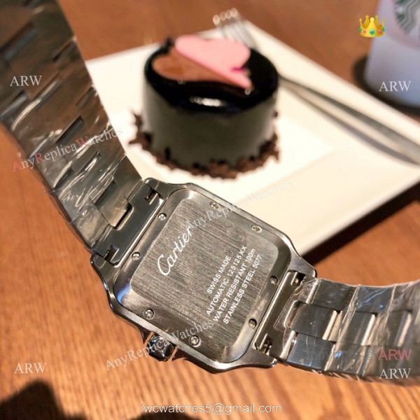 New Cartier Santos Rose Gold Quartz Watch Best Replica 4