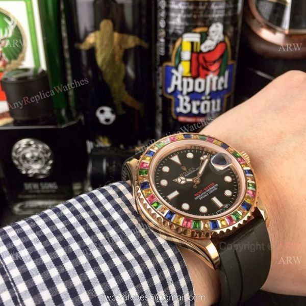 AAA Grade Rolex Rainbow Replica Watch Rolex Yacht Master 116695 4