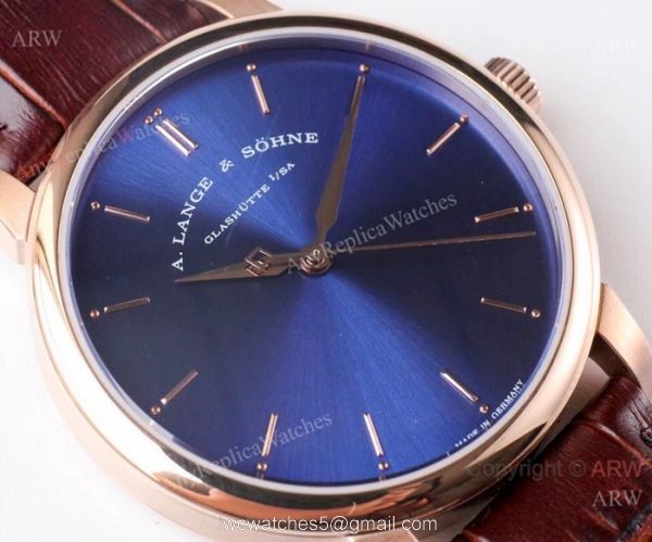 Swiss Copy A.Lange Sohne Saxonia Thin Rose Gold watch 9015 Movement 4