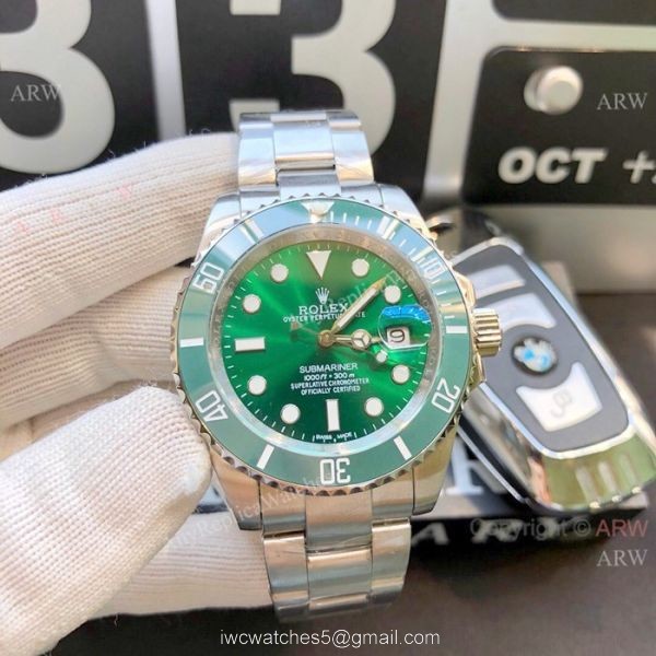 Asia 8215 Rolex Blue Face Submariner Replica Watch Stainless Steel 4