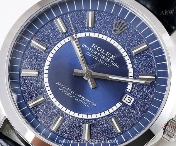 Grade A Replica Rolex Datejust Swiss 8215 Watch SS Black Dial 40mm 4