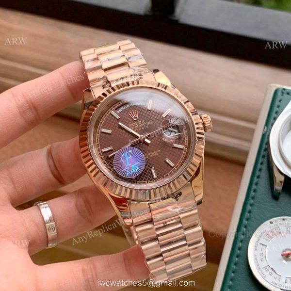 BP Factory Watches Replica Rolex DayDate II White Dial All Gold President Wristwatch 4