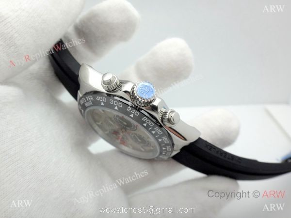 Rolex Comograph Daytona 40mm Watch Ss Gray Face Black Ceramic bezel 4