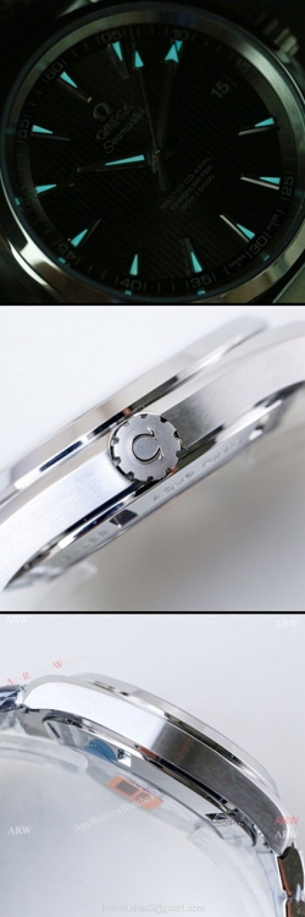 (VS)Best Swiss Omega Seamaster Aqua Terra Copy watch Stainless Steel Gray Dial 4
