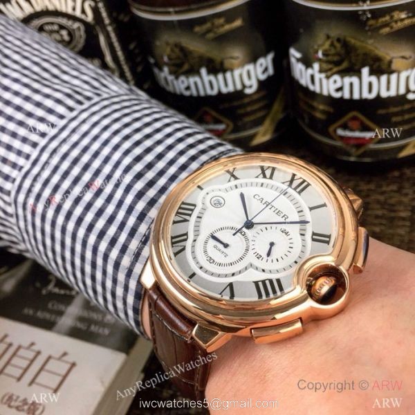 Copy Cartier Ballon Bleu Chronograph Rose Gold Watch Low Price 4