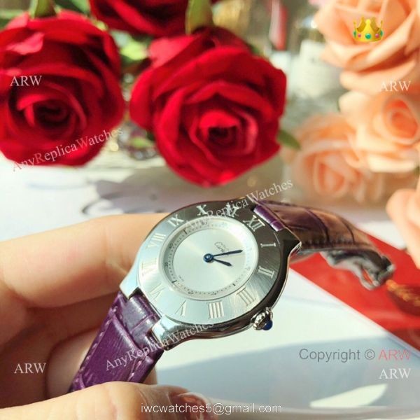 Cartier 21 Must De Cartier Womens Quartz Watch Silver Dial 28mm 4