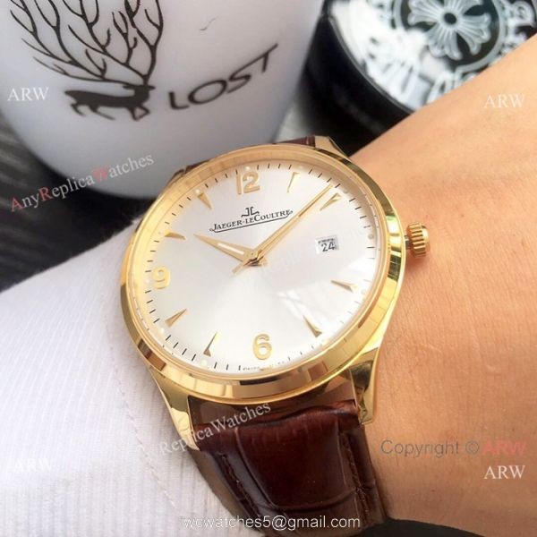 Jaeger leCoultre Master Ultra-Thin Men Watches SS Blue Dial 4