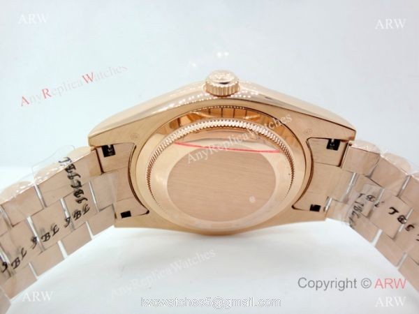 Copy Rolex Day-Date Chocolate Dial Rose Gold 40mm Watch 4