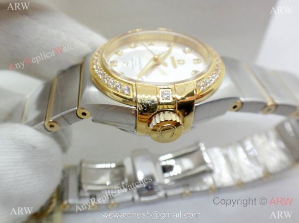 Swiss Copy Omega Constellation Women watch 2-Tone Silver Dial 4
