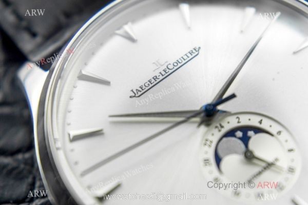 Swiss Copy Jaeger-LeCoultre Master Ultra Thin Moon Watch 39mm SS Silver Face 4