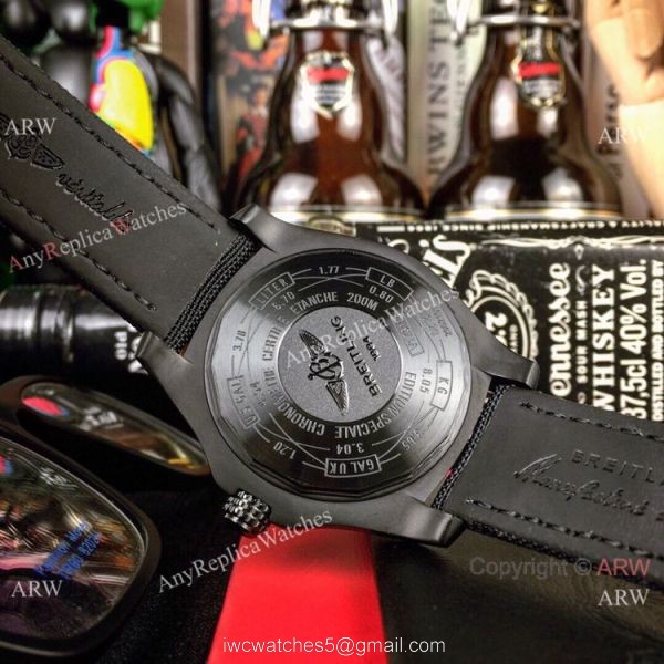 AAA Replica Breitling Avenger II GMT Diamond Bezel All Black Wrist 4
