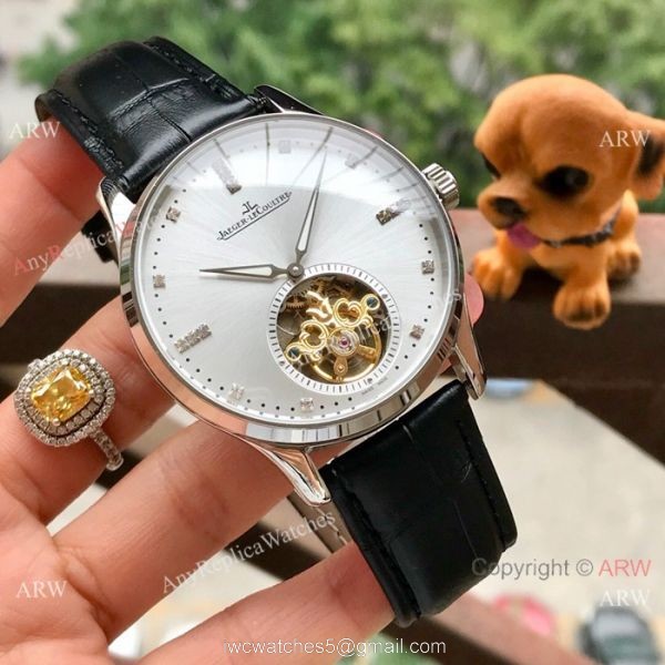 Copy Jaeger LeCoultre Master Tourbillon Watches Two Tone Rose Gold 4
