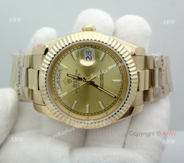 High Quality Replica Presidential Rolex Day-Date All Gold Watch 40mm 4