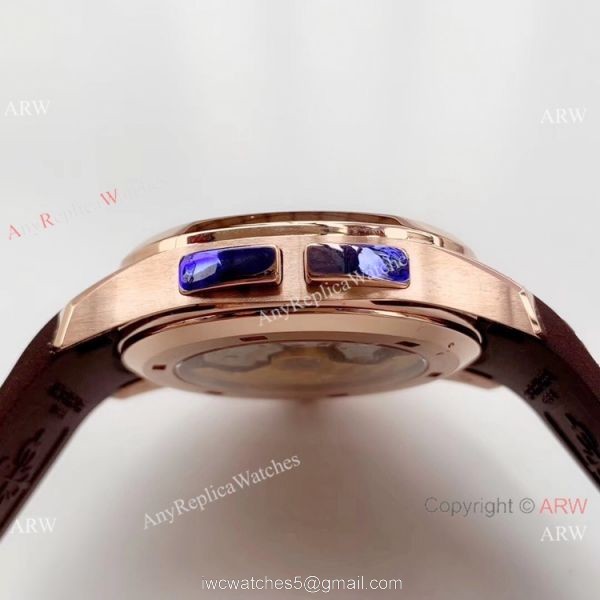 (GR) Swiss Grade Patek Philippe Aquanaut Travel Time Rose Gold Watch 4